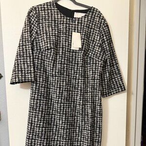 Boss by Hugo Boss Decka Houndstooth Pencil Dress 3/4 Sleeves